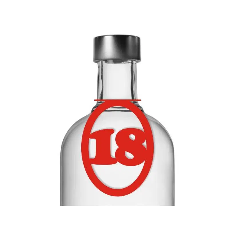 Zawieszki na alkohol ,,18", czerwone, 10 szt