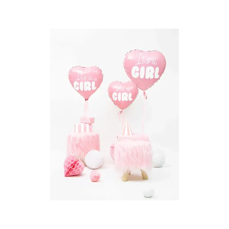 Balon foliowy Serce - It's a girl, 45cm, jasny różowy Balon foliowy Serce - It's a girl, 45cm, jasny różowy