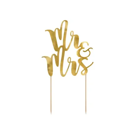 Topper na tort weselny Mr&Mrs 25,5 cm