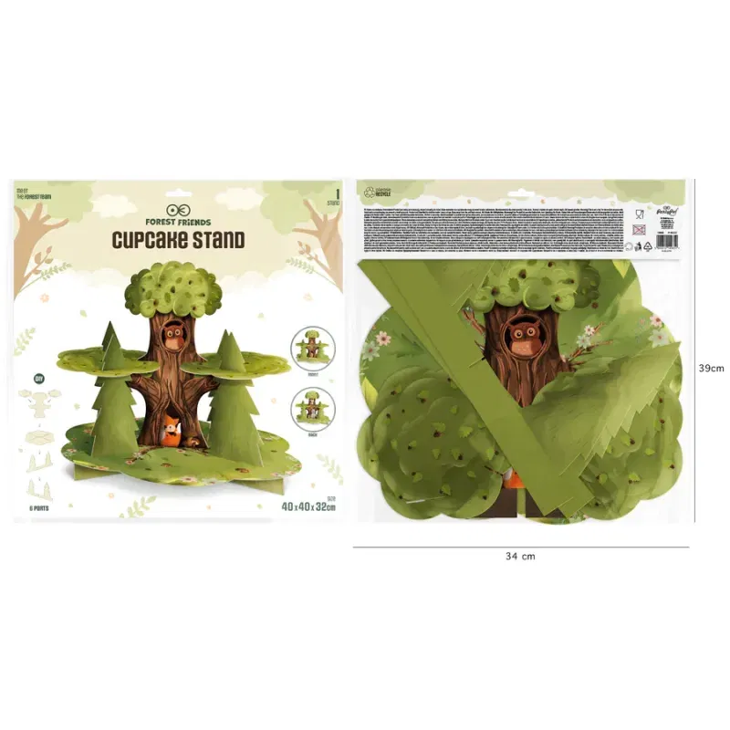 Patera na ciastka Leśni przyjaciele 40x32cm DIY