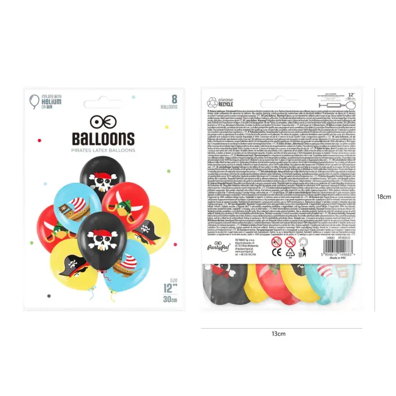Balony Piraci 12cali 8szt.