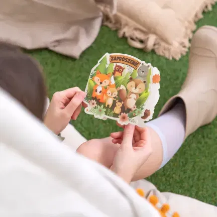 Zaproszenie na imprezę Leśni przyjaciele 6szt. Zaproszenie na imprezę Leśni przyjaciele 6szt.