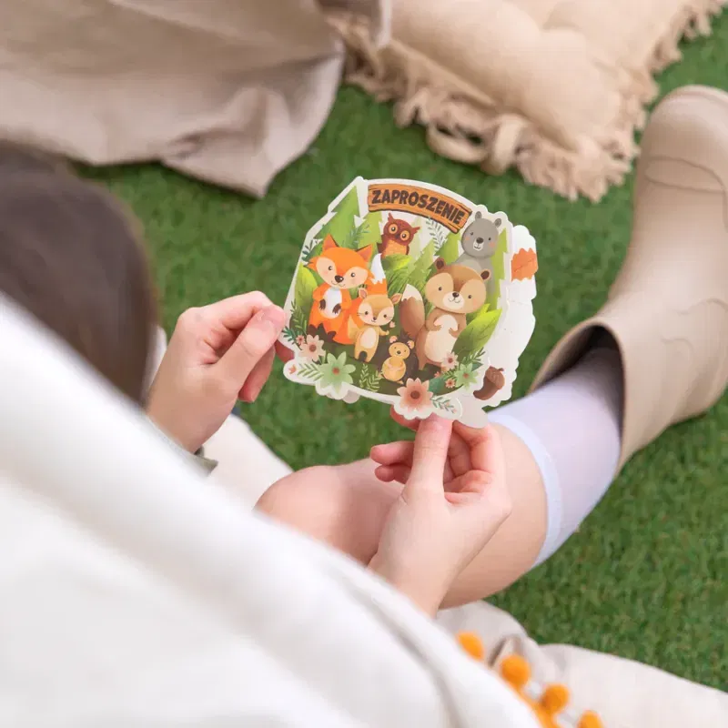 Zaproszenie na imprezę Leśni przyjaciele 6szt. Zaproszenie na imprezę Leśni przyjaciele 6szt.