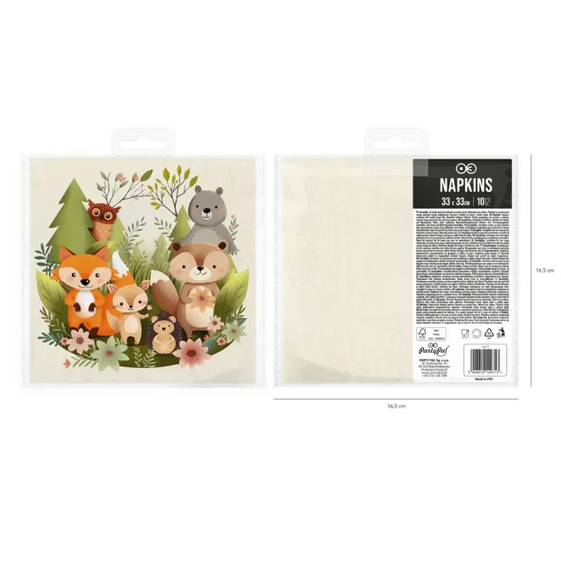 Serwetki Leśni przyjaciele 10szt. Serwetki Leśni przyjaciele 10szt.