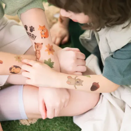 Tatuaże zmywalne Leśni przyjaciele 20szt.