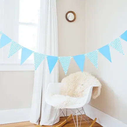 Girlanda dekoracja baner flagietki błękitne