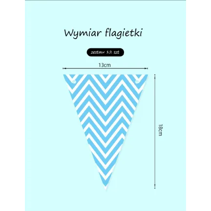 Girlanda dekoracja baner flagietki błękitne