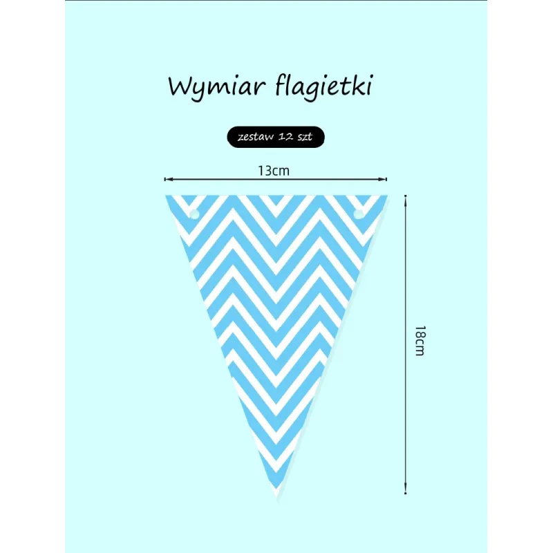 Girlanda dekoracja baner flagietki błękitne