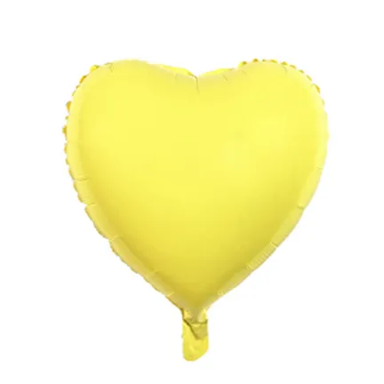 Balon Serce żółte MATOWE 45cm