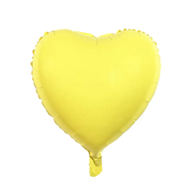 Balon Serce żółte MATOWE 45cm