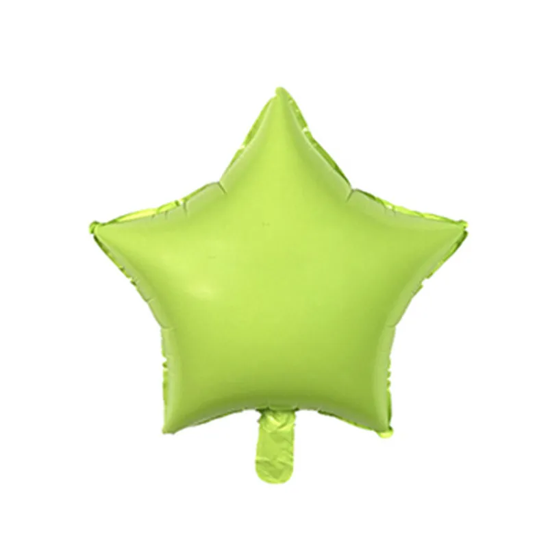 Balon GWIAZDA zielona MATOWA 45cm