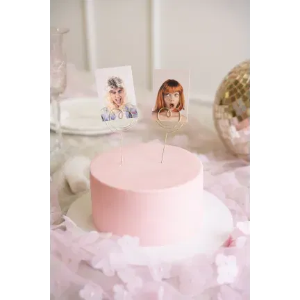 Topperki Serce, złoty, 12 x 4,5 cm 2szt. Topperki Serce, złoty, 12 x 4,5 cm 2szt.