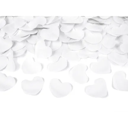 Tuba z sercami, biały 40cm Tuba z sercami, biały 40cm