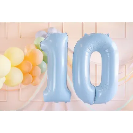 Balon foliowy Cyfra ''1'', 72cm, matowy jasny niebieski