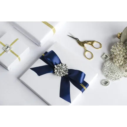 Tasiemka satynowa, granat, 38mm/25m