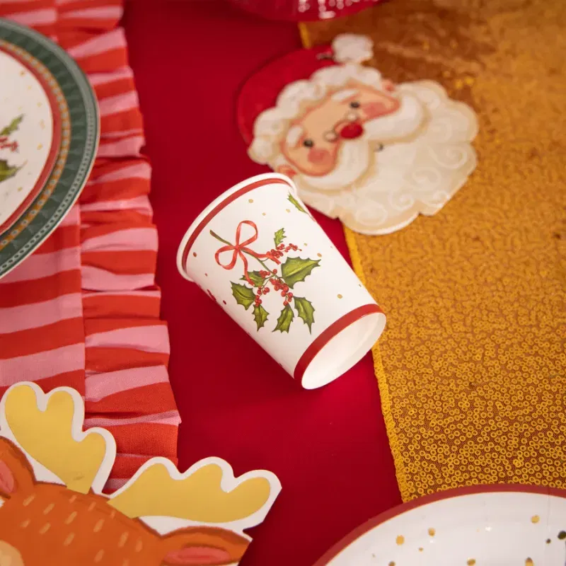 Kubek biały bożonarodzeniowy Gałązka 220ml 10szt. Kubek biały bożonarodzeniowy Gałązka 220ml 10szt.