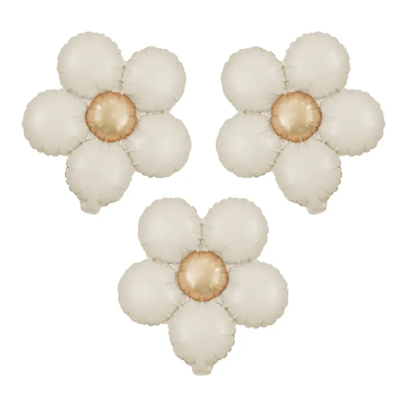 Balon foliowy Kwiat kremowy matowy 45cm 3szt. Balon foliowy Kwiat kremowy matowy 45cm 3szt.