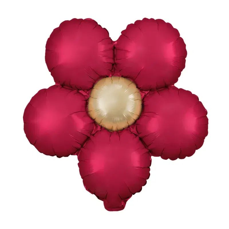 Balon foliowy Kwiat czerwony matowy 45cm 3szt.