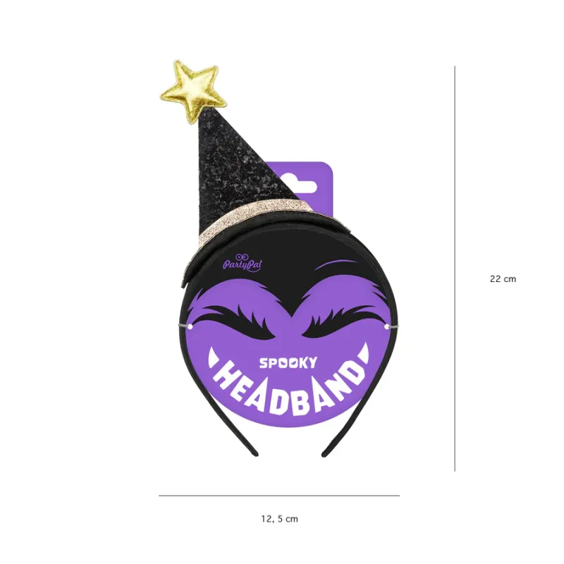 Opaska Halloween Czarodziejka 22x12,5cm Opaska Halloween Czarodziejka 22x12,5cm