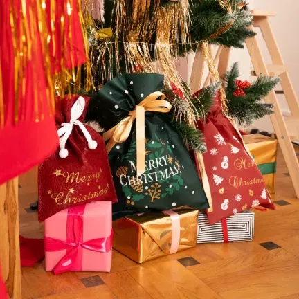 Worek na prezenty świąteczny zielony