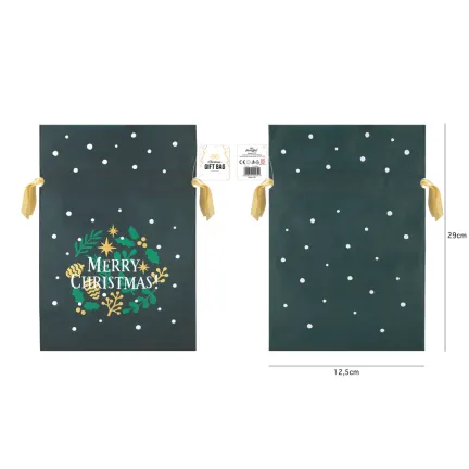 Worek na prezenty świąteczny zielony