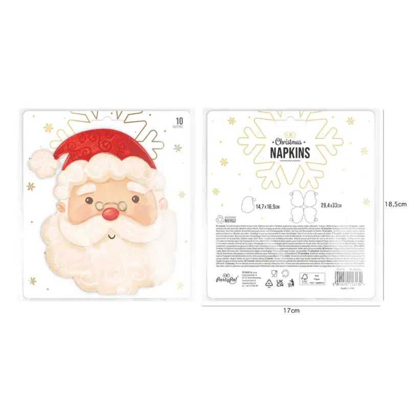 Serwetki papierowe Mikołaj 10szt.
