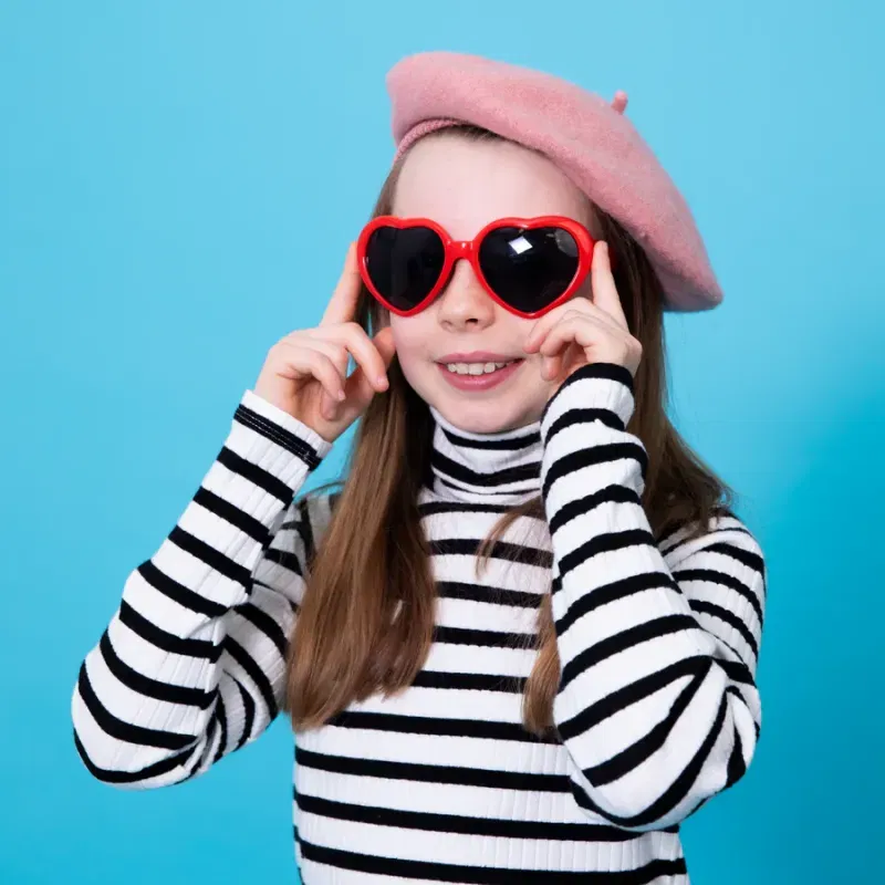 Imprezowe okulary Serca czerwone 1szt.