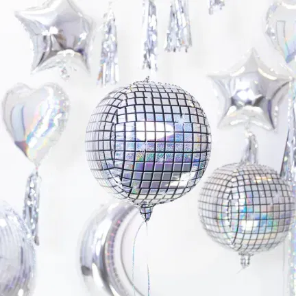 Balon foliowy Kula Disco holograficzna 22cale