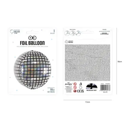 Balon foliowy Kula Disco holograficzna 22cale