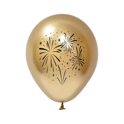 Balony Sylwestrowe Fajerwerki 30 cm 5 szt.