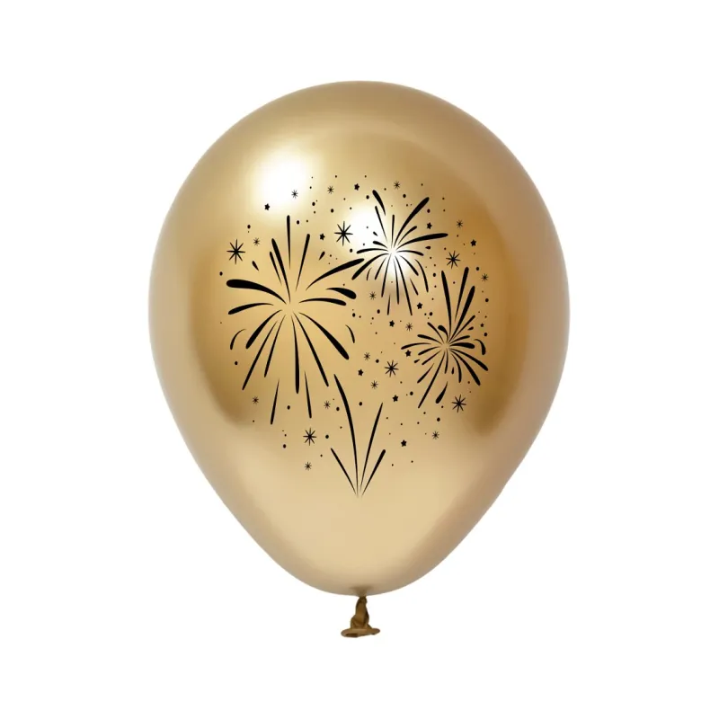 Balony Sylwestrowe Fajerwerki 30 cm 5 szt.