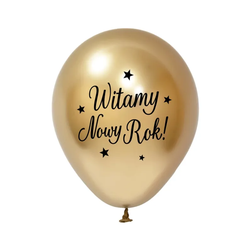 Balony Sylwestrowe Witamy Nowy Rok, 30 cm 5 szt.