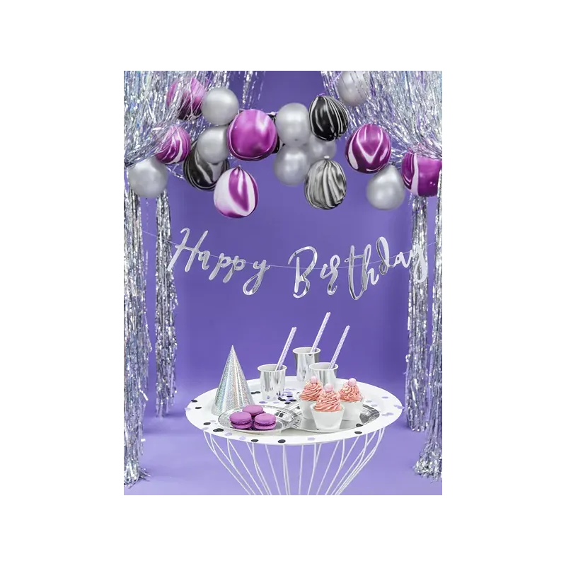 Talerzyki papierowe okrągłe, srebrny, 23cm 6 szt. Talerzyki papierowe okrągłe, srebrny, 23cm 6 szt.