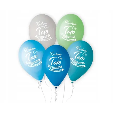 Balony Premium Hel Kocham Cię Tato, 13 cali/ 5 szt. Balony Premium Hel Kocham Cię Tato, 13 cali/ 5 szt.
