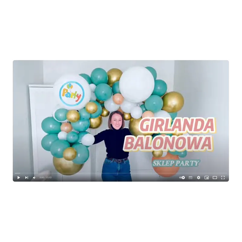 GIRLANDA BALONOWA różowo cielista 129 elementów