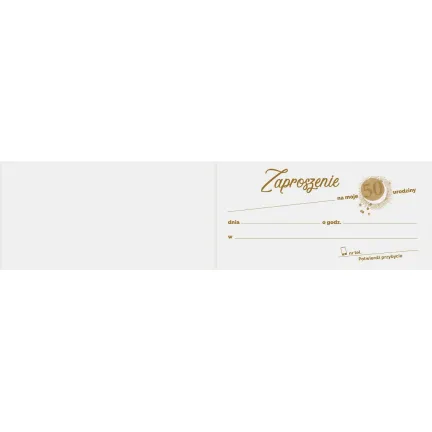 Zaproszenie na 50 Urodziny, Para, 17x8,5 cm, 10 szt. Zaproszenie na 50 Urodziny, Para, 17x8,5 cm, 10 szt.