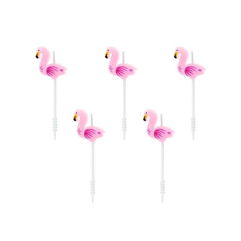 Świeczki urodzinowe Flamingi, 3cm/ 5szt.