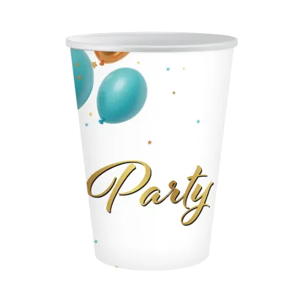 Kubeczki papierowe Party, 250 ml, 6 szt Kubeczki papierowe Party, 250 ml, 6 szt