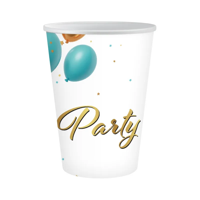 Kubeczki papierowe Party, 250 ml, 6 szt Kubeczki papierowe Party, 250 ml, 6 szt