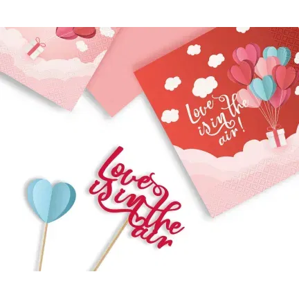 Serwetki Kolekcja Love Is In The Air czerwone, 33x33 cm 20 szt.