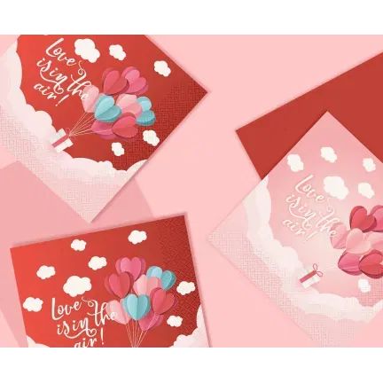 Serwetki Kolekcja Love Is In The Air czerwone, 33x33 cm 20 szt.