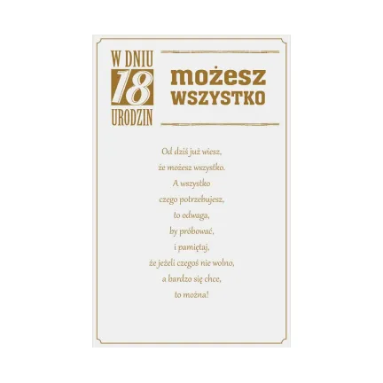 Kartka Urodzinowa 18 Urodziny, Para z motocyklem