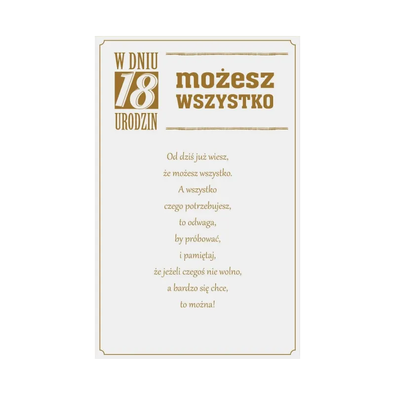 Kartka Urodzinowa 18 Urodziny, Para z motocyklem