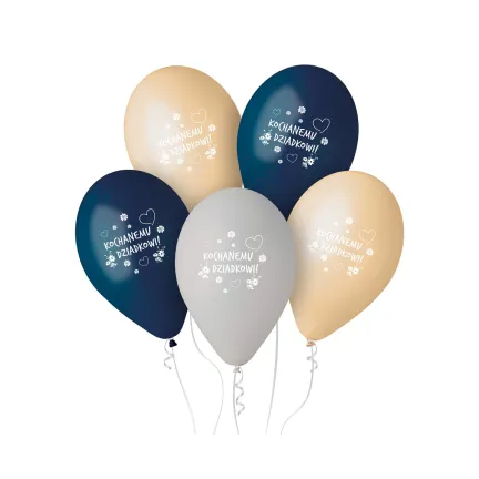 Balony Premium Hel Kochanemu Dziadkowi, 13 cali 5 szt.