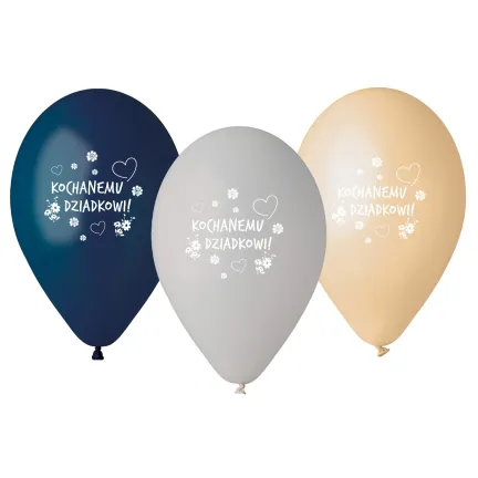 Balony Premium Hel Kochanemu Dziadkowi, 13 cali 5 szt. Balony Premium Hel Kochanemu Dziadkowi, 13 cali 5 szt.
