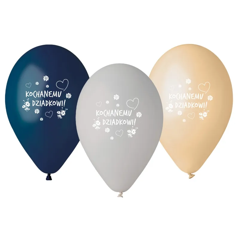 Balony Premium Hel Kochanemu Dziadkowi, 13 cali 5 szt. Balony Premium Hel Kochanemu Dziadkowi, 13 cali 5 szt.