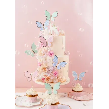 Toppery na tort Motylki, 9 x 6.5 cm Toppery na tort Motylki, 9 x 6.5 cm