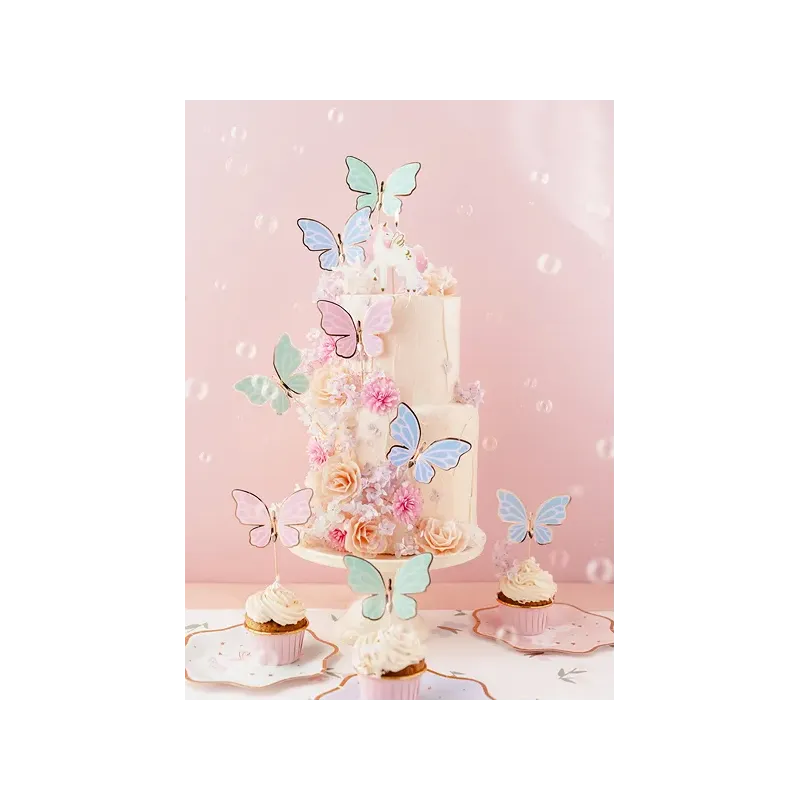 Toppery na tort Motylki, 9 x 6.5 cm Toppery na tort Motylki, 9 x 6.5 cm