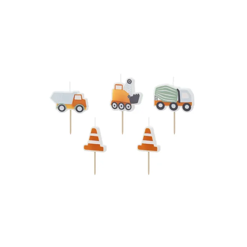 Świeczki urodzinowe Roboty Drogowe, 3-4.5 cm