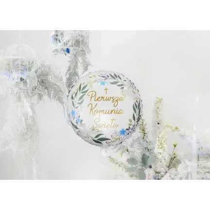 Balon foliowy ''Pierwsza Komunia Święta'', 45 cm